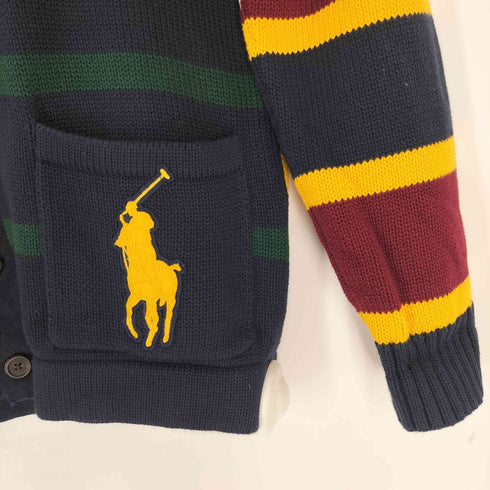 ポロラルフローレン POLO RALPH LAUREN ショールカラー レタードカーディガン メンズ XL(18-20)