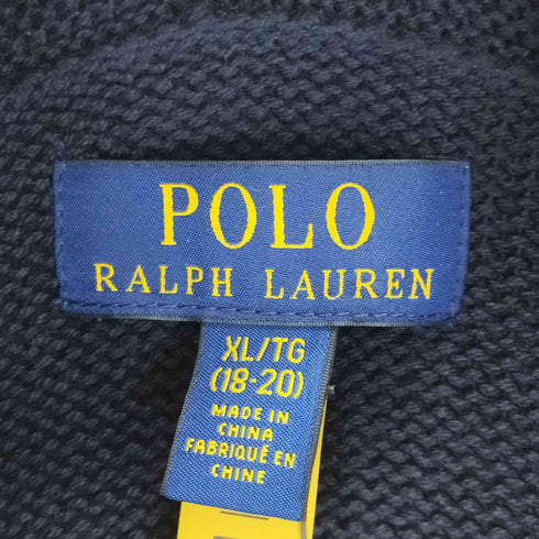 ポロラルフローレン POLO RALPH LAUREN ショールカラー レタードカーディガン メンズ XL(18-20)