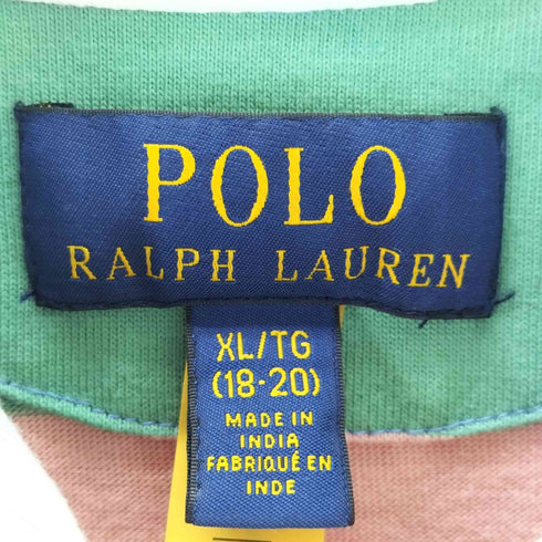 ポロラルフローレン POLO RALPH LAUREN マルチカラー ボーダーラガーシャツ メンズ XL(18-20)