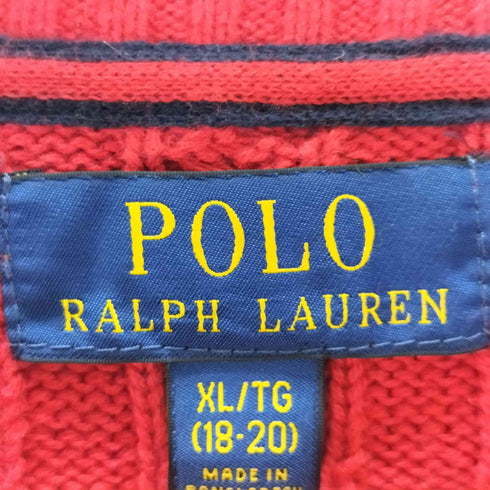 ポロラルフローレン POLO RALPH LAUREN コットンケーブルコットンニット メンズ XL(18-20)