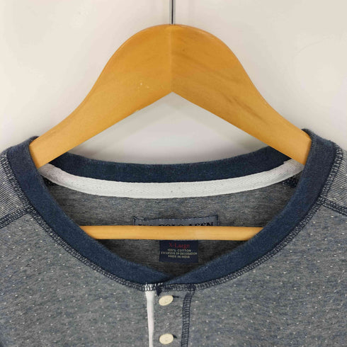 ユーエスポロアッスン U.S.POLO ASSN ドット柄 ヘンリーネック L/S シャツ メンズ import:XL