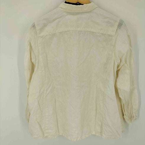 ネストローブ nest Robe リネン100% プレーン長袖シャツ チビ襟 レディース