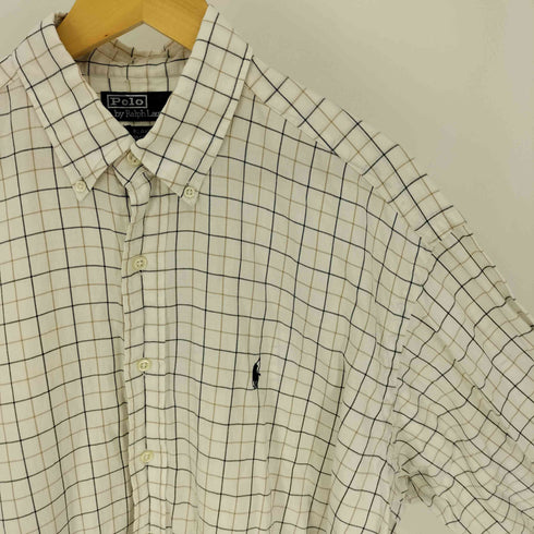 ポロバイラルフローレン Polo by RALPH LAUREN BLAKE ポニー刺繍 チェック B.D シャツ メンズ import:L