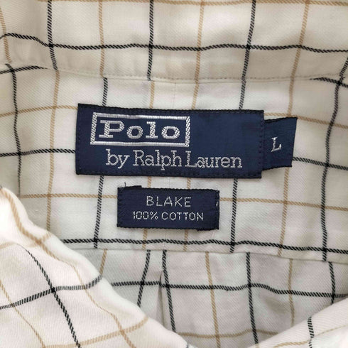 ポロバイラルフローレン Polo by RALPH LAUREN BLAKE ポニー刺繍 チェック B.D シャツ メンズ import:L