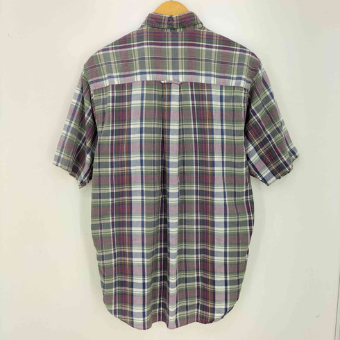 エディーバウアー Eddie Bauer 黒タグ Superior Madras マドラスチェック 半袖シャツ メンズ import:M