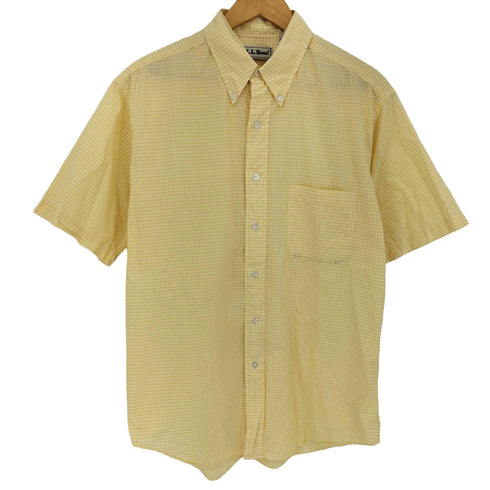 エルエルビーン L.L.Bean 香港製 ギンガムチェック 半袖シャツ メンズ import:M