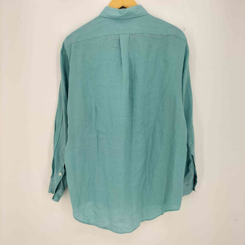 ラルフローレン RALPH LAUREN BLAKE リネン100 ボタンダウン シャツ メンズ import:L