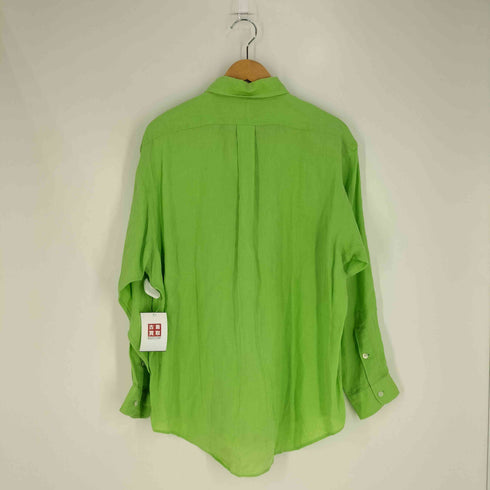 ラルフローレン RALPH LAUREN BLAKE リネン100 ボタンダウン シャツ メンズ import:L