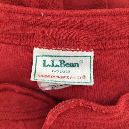 エルエルビーン L.L.Bean 90S USA製 TWO LAYER RIVER DRIVERS SHIRT ツー レイヤー リバー ドライバー シャツ メンズ import:M