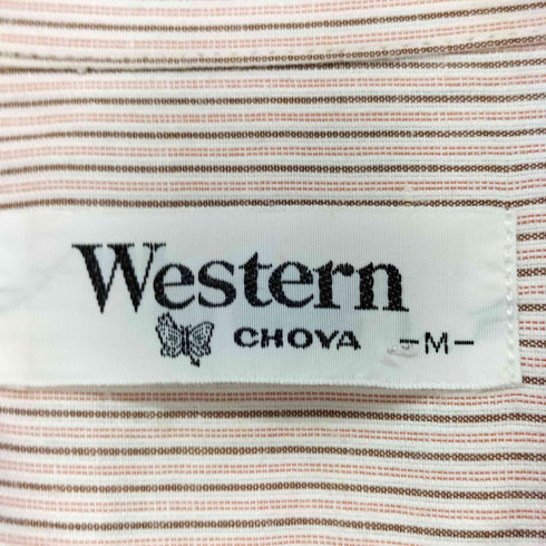 80-90S Western CHOYA ストライプ オープンカラー 半袖 シャツ メンズ JPN:M