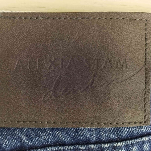 アリシアスタン ALEXIA STAM Bicolor Denim Pants Washed Blue バイカラーデニムパンツ レディース JPN:3