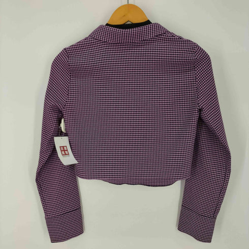 ザラ ZARA スキッパートップス 千鳥格子 クロップド レディース import:S