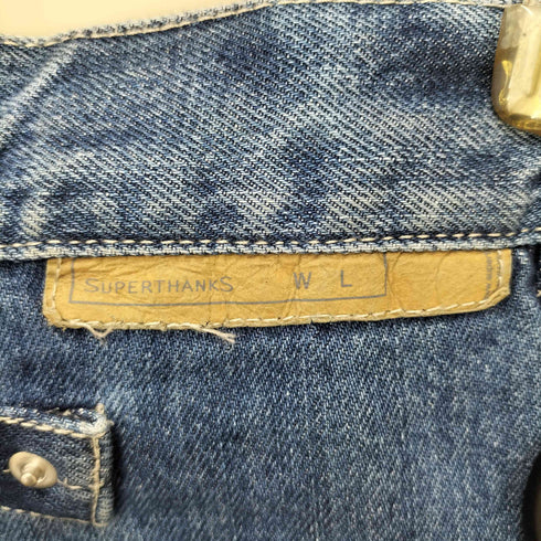 スーパーサンクス SUPERTHANKS Pleated wide denim trousers デニムパンツ メンズ M