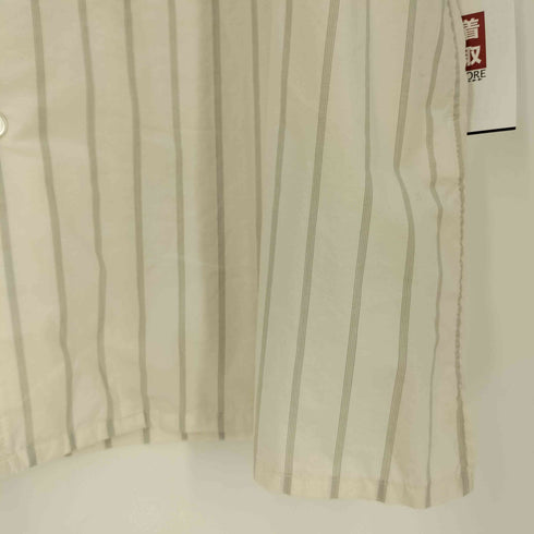 スティーブンアラン Steven Alan BUTTER OPEN COLLAR SHORT SLEEVE SHIRT-BOLD ストライプシャツ メンズ JPN:XL