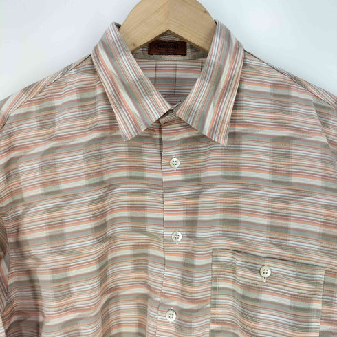 ミッソーニ MISSONI イタリア製 グラデーションストライプシャツ メンズ EUR:48