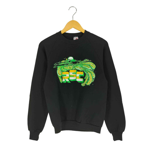 ジャージーズ JERZEES 80~90s USA製 RSC スイミングプリント ラグランスリーブ クルーネックスウェット メンズ import:M