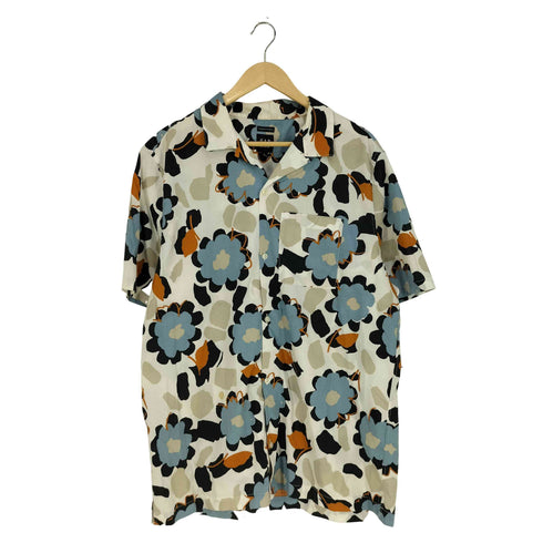 ギャップ Gap 花柄 開襟オープンカラー コットンシャツ メンズ import:L