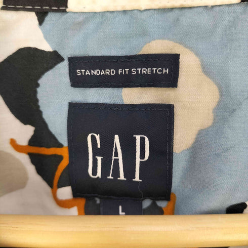 ギャップ Gap 花柄 開襟オープンカラー コットンシャツ メンズ import:L