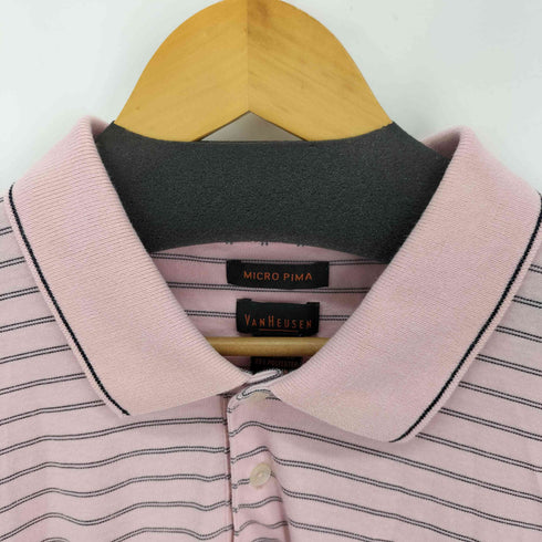 ヴァンヒューゼン VAN HEUSEN 2XL ボーダーポロシャツ メンズ JPN:XXL