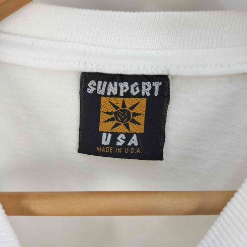 SUNPORT ©1996 USA製 シングルステッチ 星条旗 クルーネックTシャツ メンズ import:XL