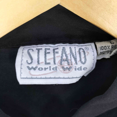 STEFANO World Wide フロントカラー切替 レーヨンシャツ レディース import:L