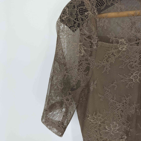 レジャ Leja ハイネック花柄レースウエストマークロングドレスワンピース レディース JPN:S