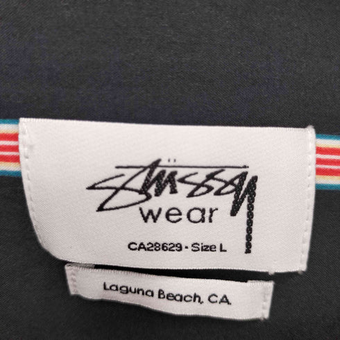 ステューシー Stussy WEAR レーヨンストライプオープンカラーシャツ メンズ import:L
