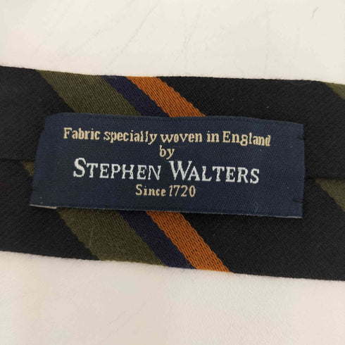 STEPHEN WALTERS ウールシルクストライプネクタイ メンズ