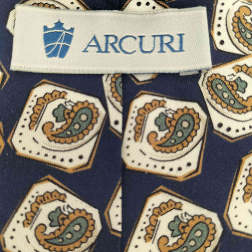 ARCURI シルク 総柄 ネクタイ メンズ