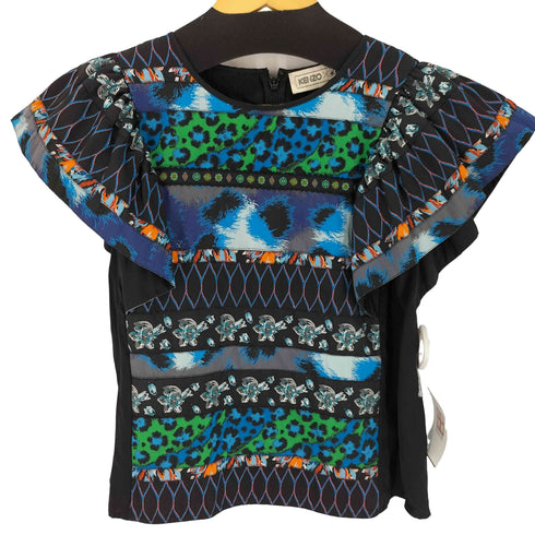 ケンゾーパリス KENZO PARIS フリル ブラウス クレイジーパターン レディース JPN:36