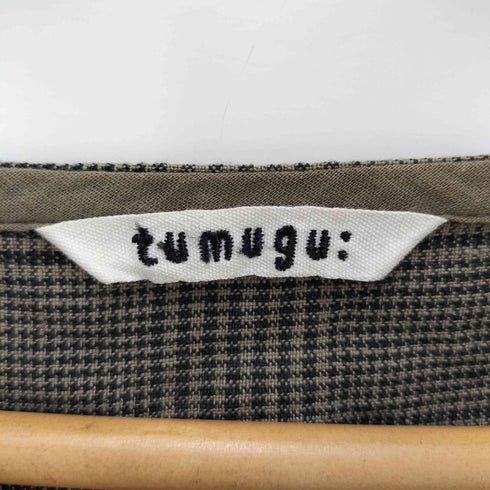 ツムグ tumugu: リネングレンチェックプルオーバー レディース FREE