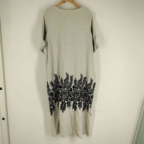 アンドマイラ and myera リネン混 刺繍ワンピース レディース JPN:L