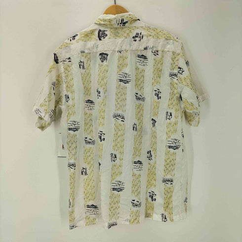 gayson S/S 開襟バンブー柄 コットンアロハシャツ メンズ JPN:M