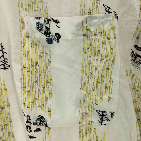 gayson S/S 開襟バンブー柄 コットンアロハシャツ メンズ JPN:M