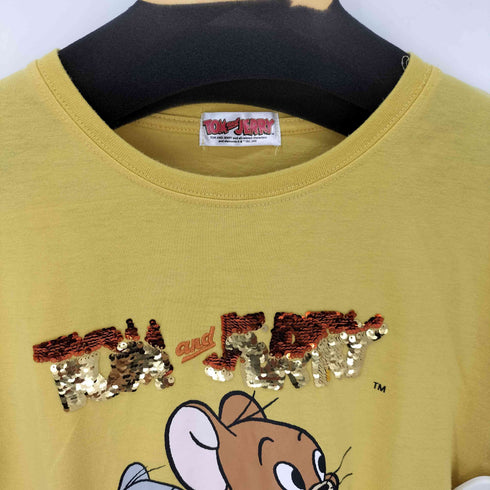 スパンコール キャラクター Tシャツ レディース ONE SIZE