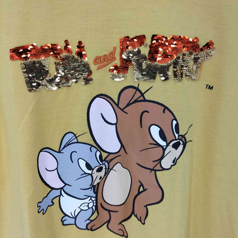 スパンコール キャラクター Tシャツ レディース ONE SIZE