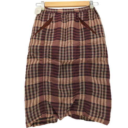 ミュラーオブヨシオクボ muller of yoshiokubo shirring skirt チェック柄 シャーリング スカート レディース JPN:36