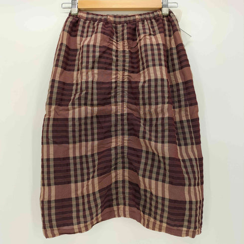 ミュラーオブヨシオクボ muller of yoshiokubo shirring skirt チェック柄 シャーリング スカート レディース JPN:36