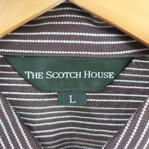 ザスコッチハウス The Scotch House マルチボーダーポロシャツ メンズ L
