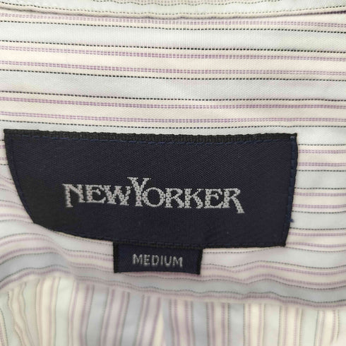 ニューヨーカー NEWYORKER ストライプ柄ボタンダウンシャツ メンズ M