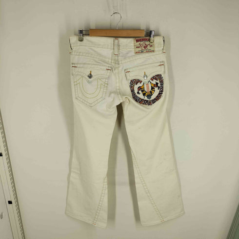 トゥルーレリジョン TRUE RELIGION JOEY ポケット刺繍 フレアデニムパンツ メンズ US:30-31