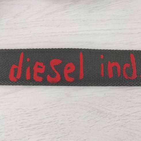 ディーゼル DIESEL ロゴプリント キャンバス ベルト メンズ