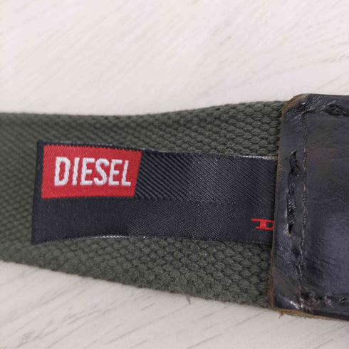 ディーゼル DIESEL ロゴプリント キャンバス ベルト メンズ