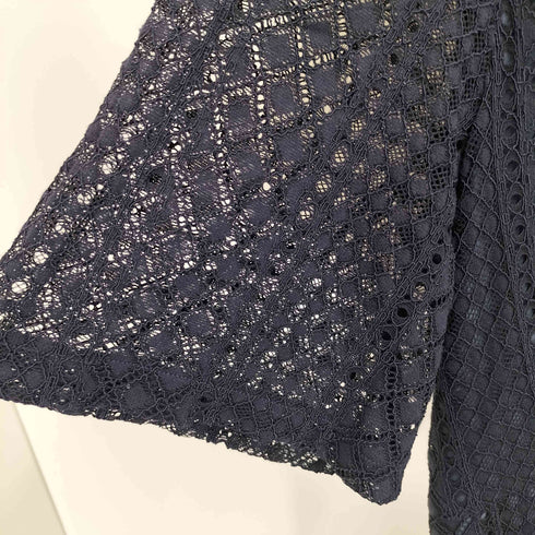 ニジュウサンク 23区 レース Vネック ショートスリーブワンピース レディース FR:44