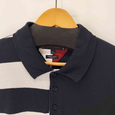 トミーヒルフィガー TOMMY HILFIGER フロントロゴ ボーダーポロシャツ メンズ import:L