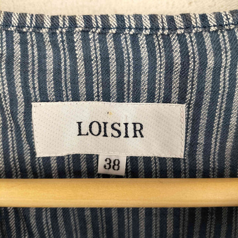ロワズィール LOISIR リネンストライプパッチワーク3WAYノースリーブワンピース レディース JPN:38