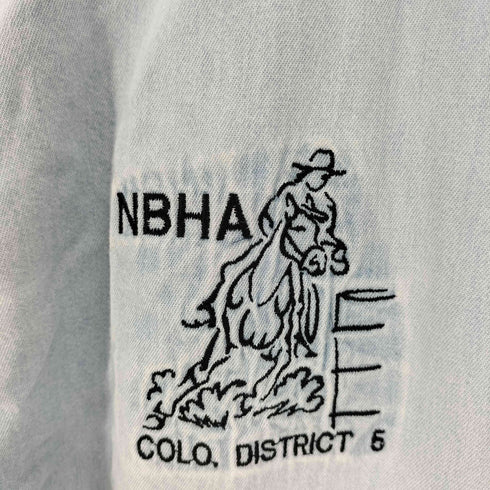 LALOVING NBHA COLO 刺繍 ボタンダウン デニムシャツ メンズ import:L