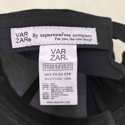 バザール VARZAR スタッドオーバーフィットボールキャップ レディース