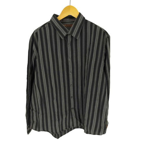 ペリーエリス PERRY ELLIS ストライプ レギュラーカラー L/S シャツ メンズ import:XXL