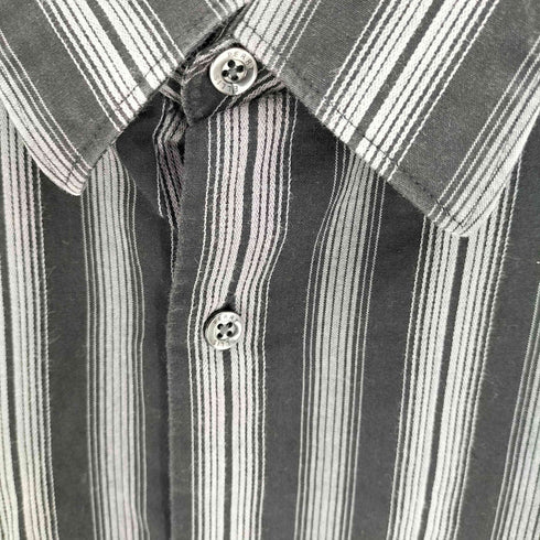 ペリーエリス PERRY ELLIS ストライプ レギュラーカラー L/S シャツ メンズ import:XXL